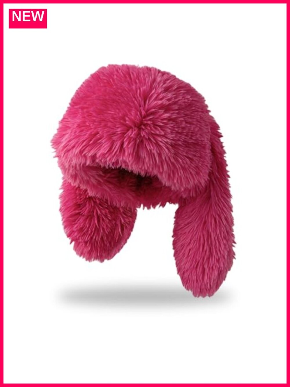 Y2K Faux Fur Bunny Hat Fuzzy Beanie with Ears